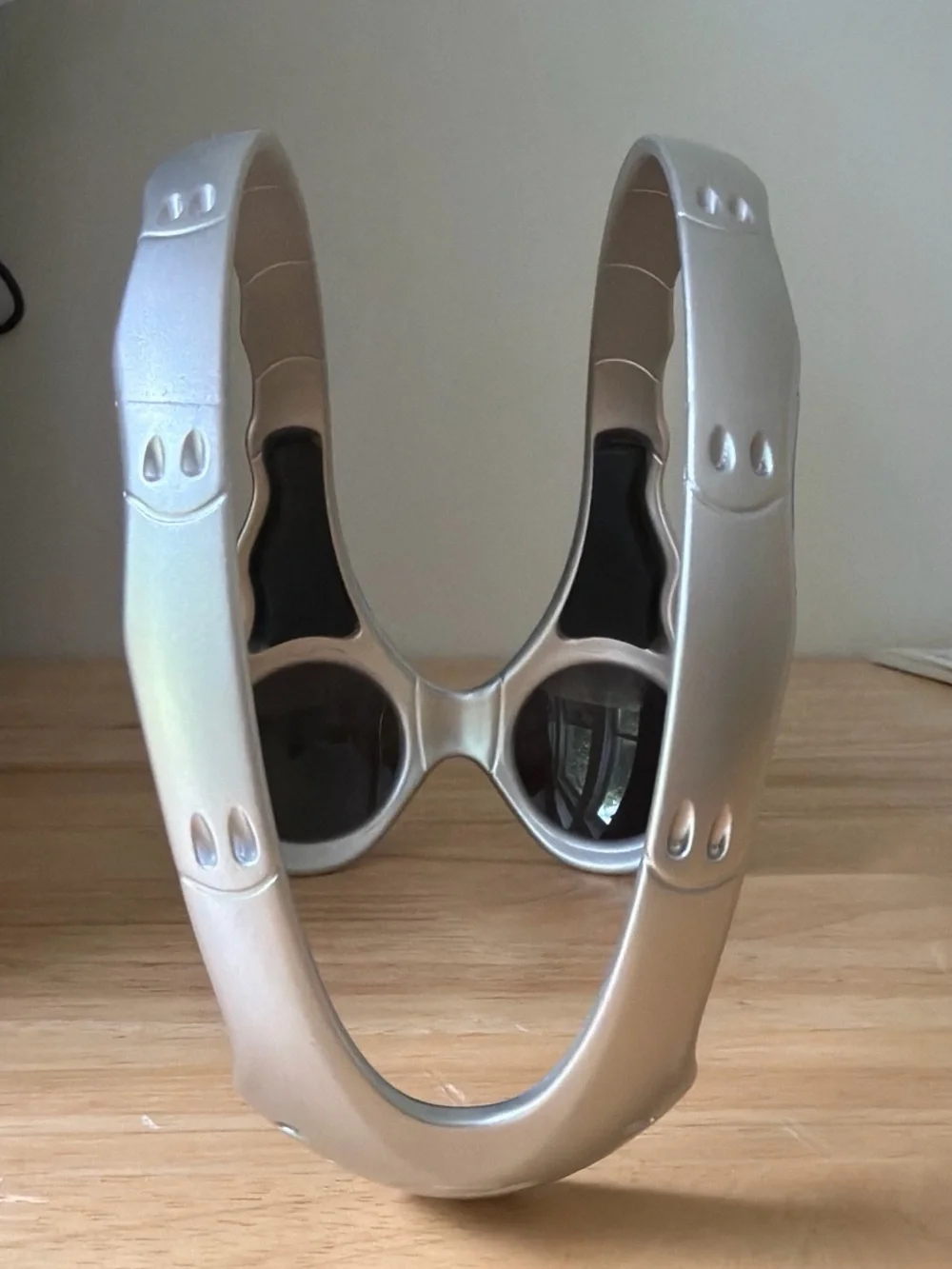 Silver over the top biking sunglasses goggles